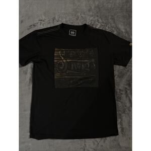 CR-24 Bordo Cromato Men’s Savag Embossed Black Short Sleeve T-shirt size L